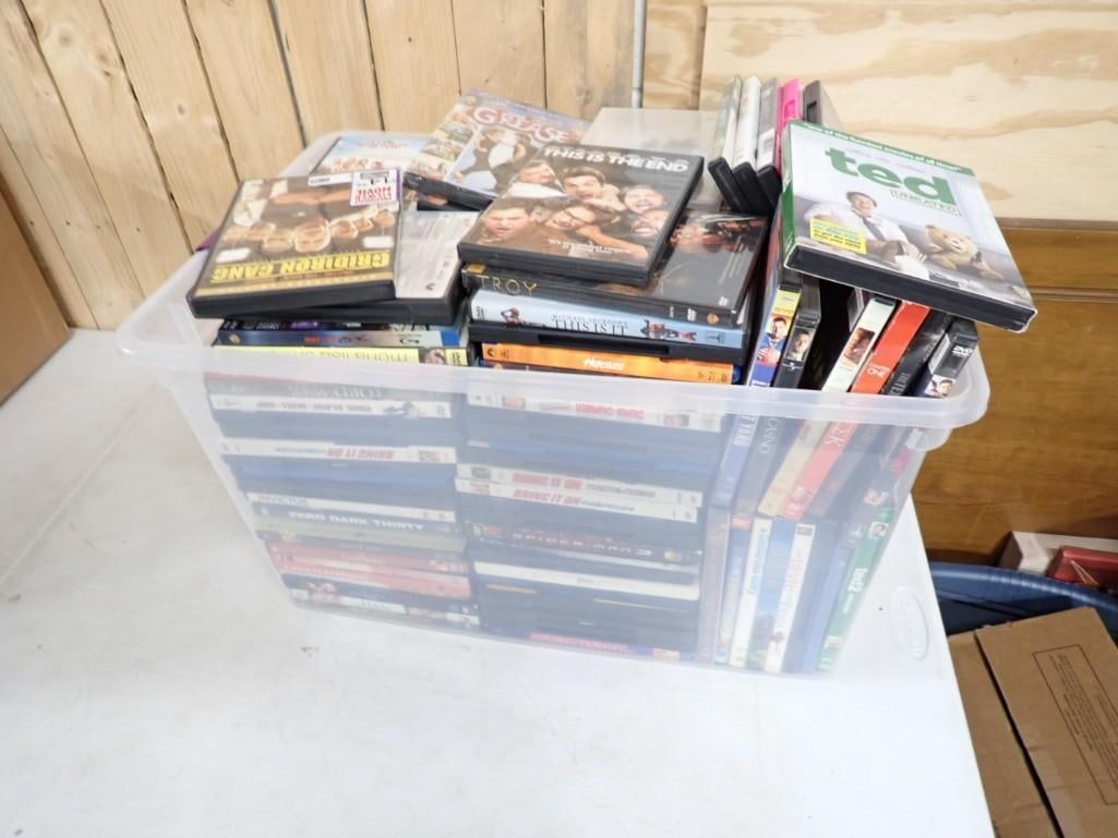 Large Bin of DVDs incl Grease, Magic Mike, Hitch, 21 Jump Street, etc (1 of 5)