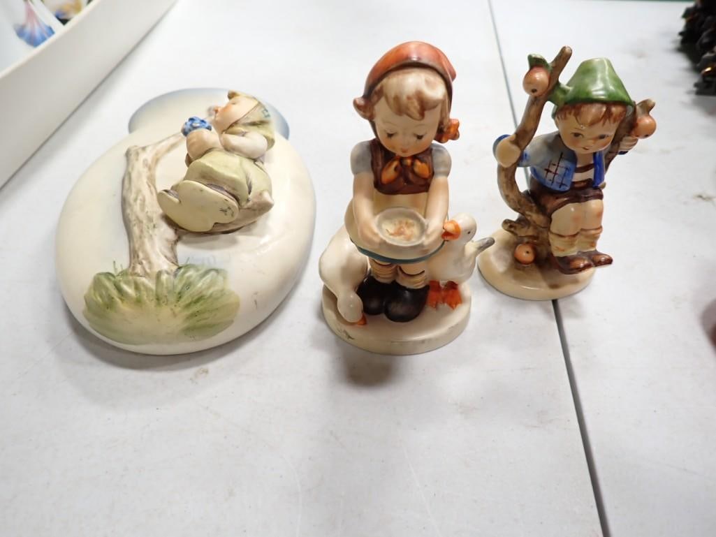 3 Hummel Items incl 2 Hummel Figurines and 1 Hummel Wall Pocket (1 of 7)