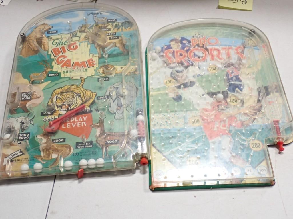 2 Vintage Toy Pinball Games incl 1 Marx and 1 Wolverine Toy (1 of 10)
