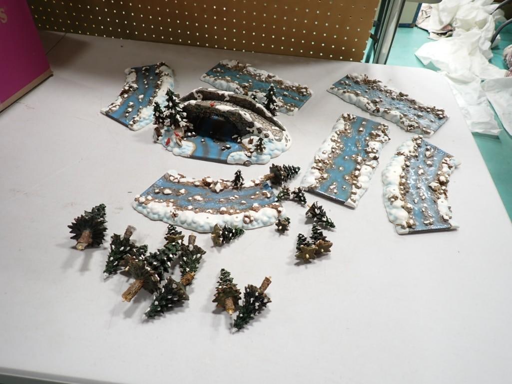 Dept 56 Accessories incl Bridge, Stream Pieces, Etc for Christmas Villages (1 of 6)