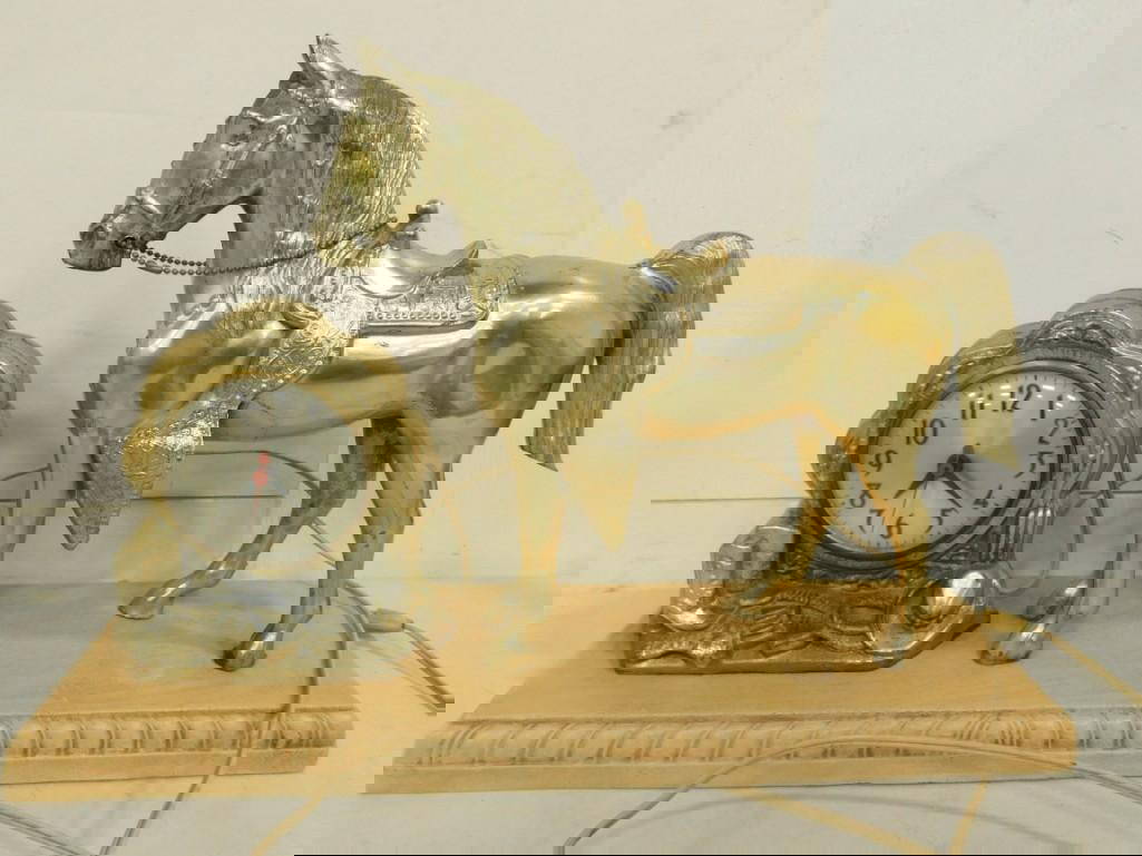 Vintage Horse Mantle Clock Auction