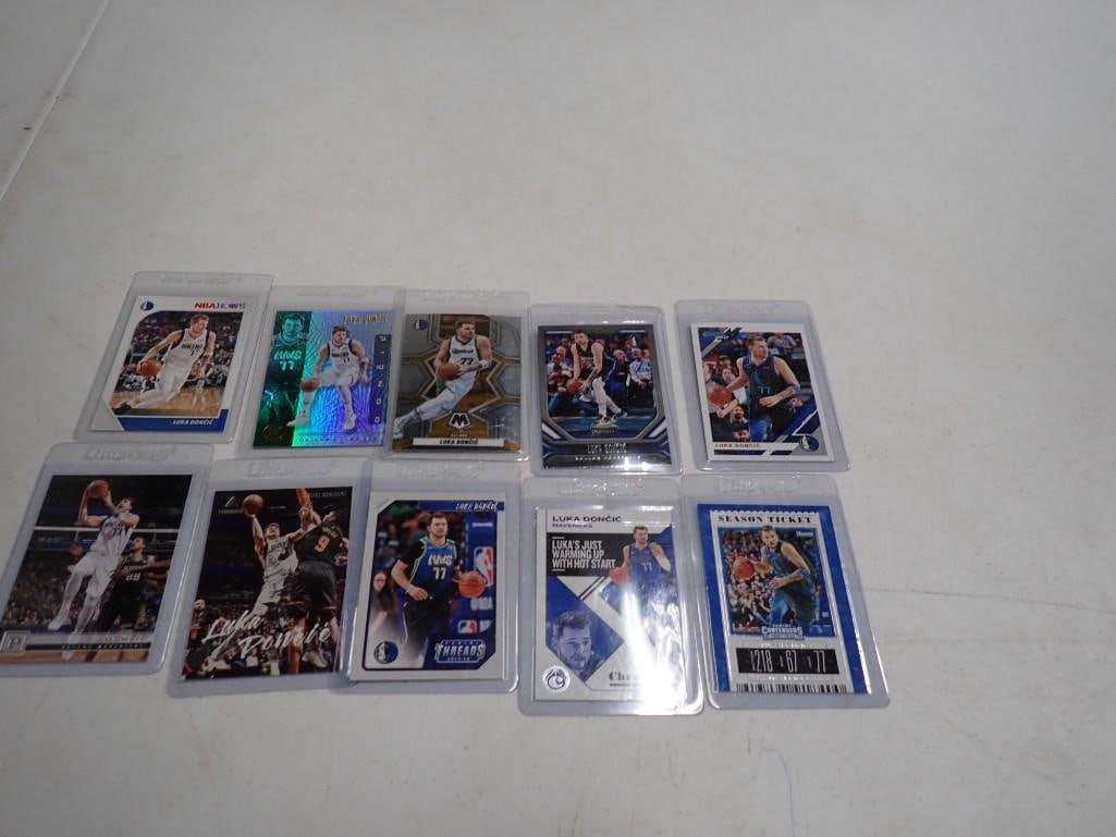 Set of 10 Different Luka Doncic Dallas Mavericks Basketball Cards (1 of 3)