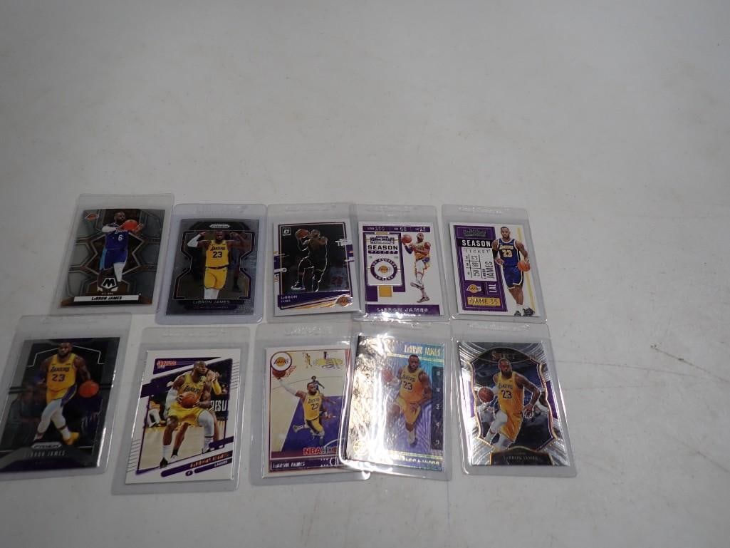 Lot of 10 Different LeBron James Los Angeles Lakers Basketball Cards (1 of 3)