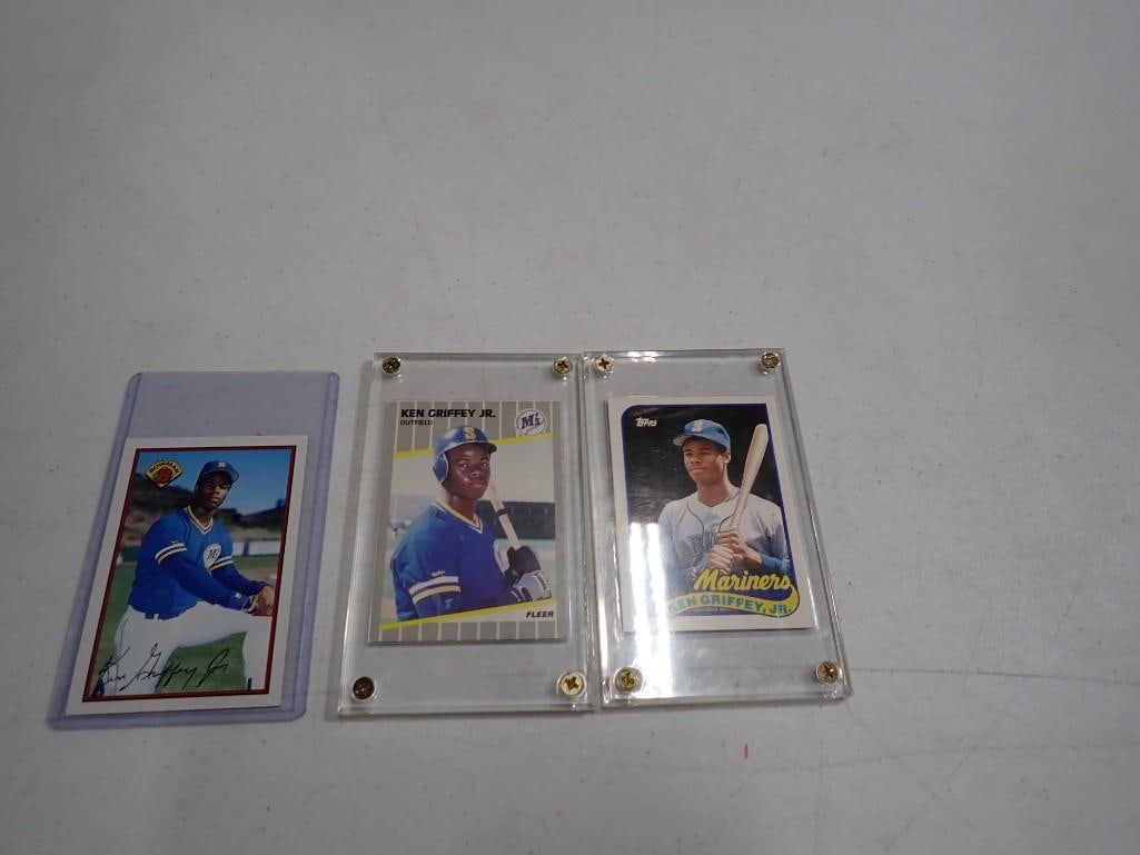 3 Different Ken Griffey Jr. Rookie Cards including Topps Traded, Fleer and Bowman: 3 Different Ken Griffey Jr. Rookie Cards including Topps Traded, Fleer and Bowman