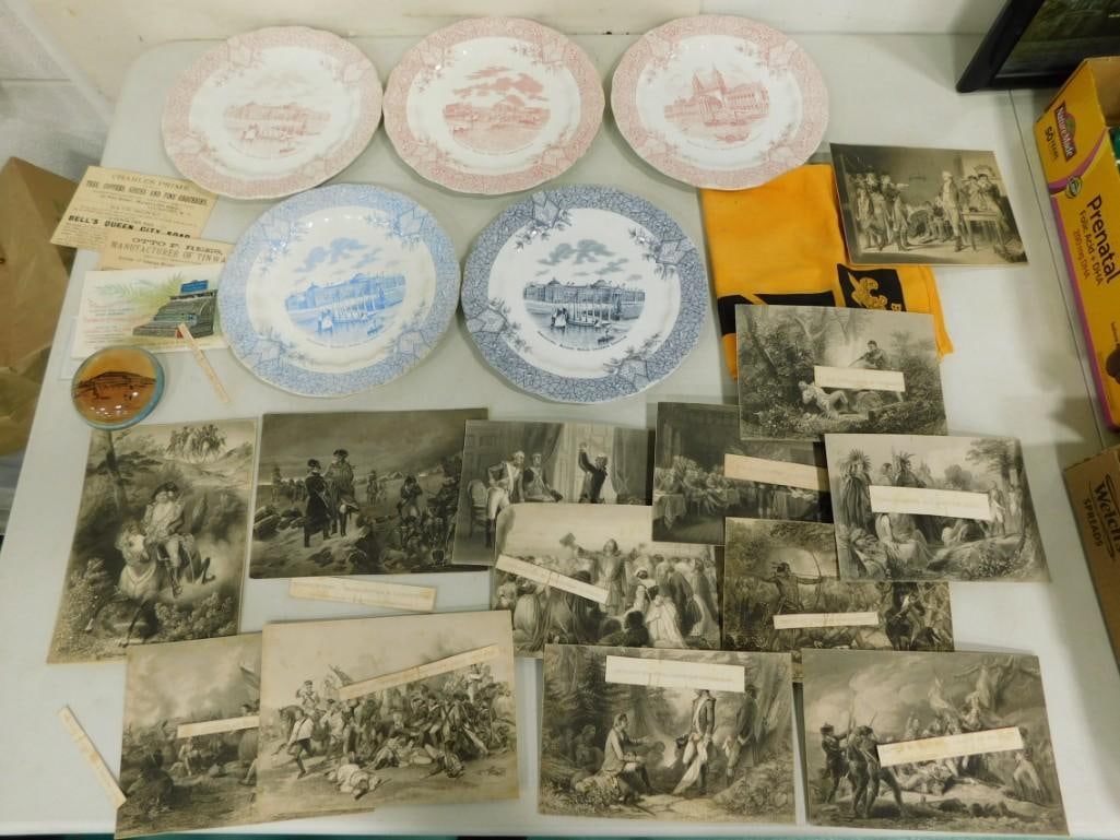 Chicago World's Fair Columbian Exposition  Prints, Plates, 1893 Paperweight, Advertising Cards, Etc (1 of 8)