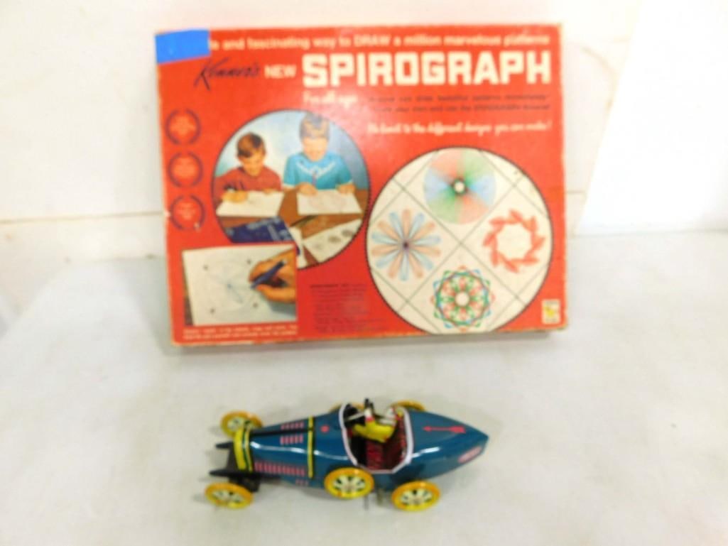 Tin Toy Bugatti T-35 Race Car and Vintage Spirograph (1 of 6)