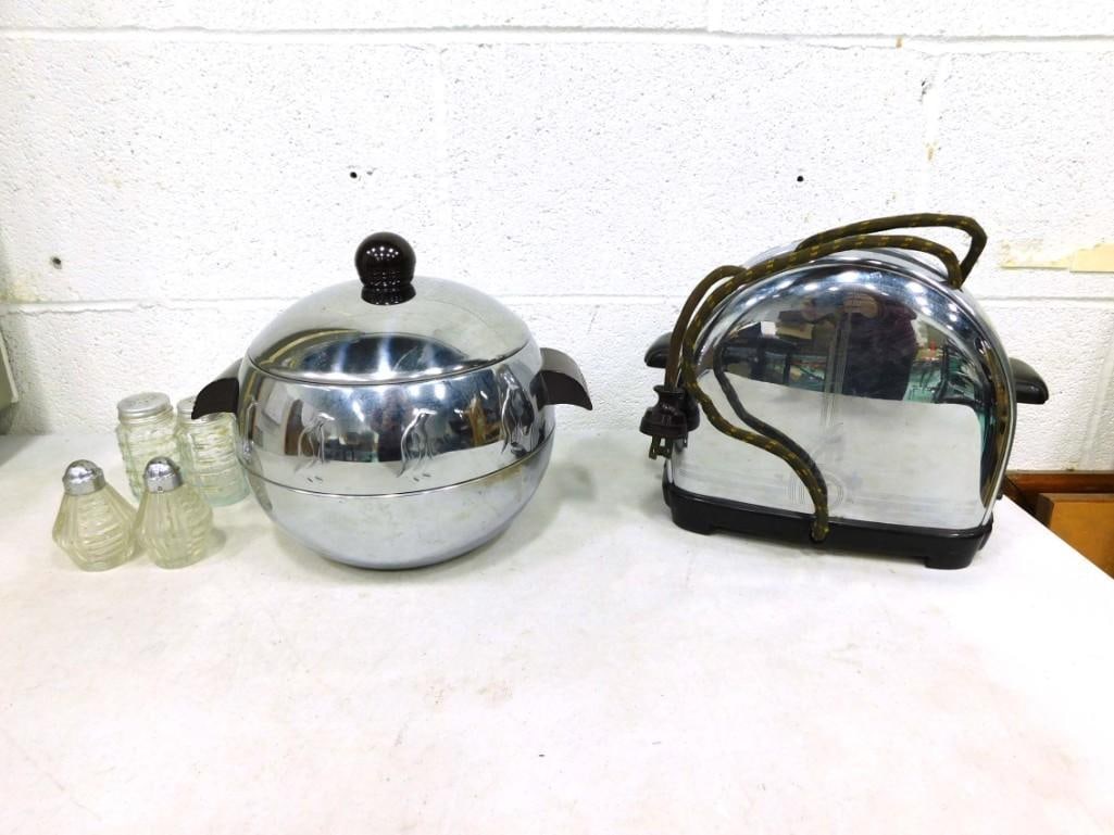 Vintage Kitchen incl Chrome Toaster , West Bend Penguin Insulated Bowl or Ice Bucket, (1 of 5)