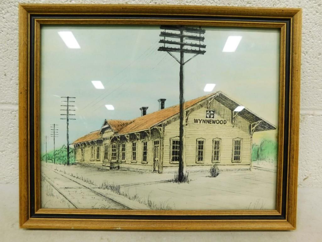 Framed Print of a Train Station - Thomas Dillard - Hargrove Style Picture (1 of 3)