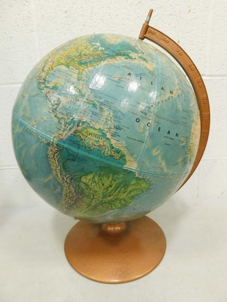 Vintage Rand MaNally World Portrait Globe incl Soviet Union and Ceylon (1 of 5)