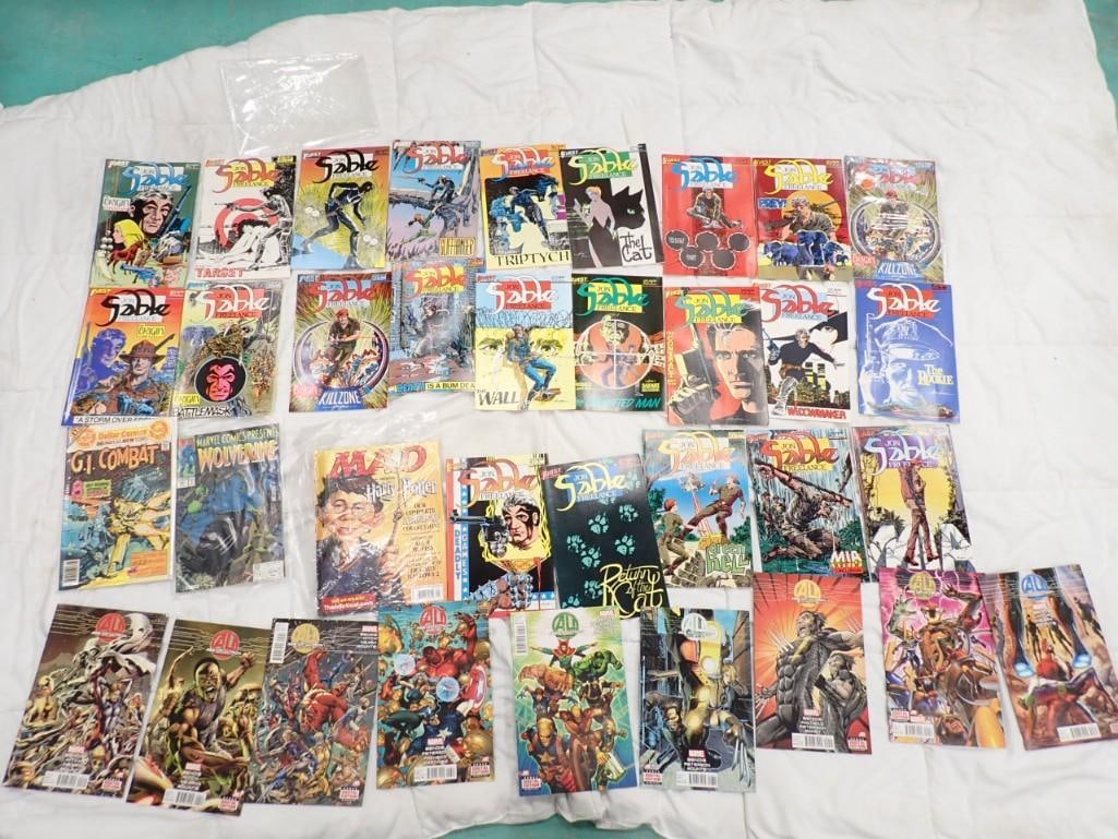 Comic Book Lot including Jon Sable Freelance, Mad Magazine, Wolverine, GI Comic, Age of Ultron, etc. (1 of 6)