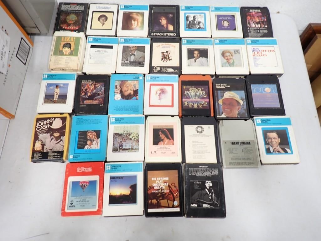 Lot of Vintage 8-Track Cassettes including Johnny Cash, Liza, Sinatra, Streisand, Croce, 5th Dimensi (1 of 5)