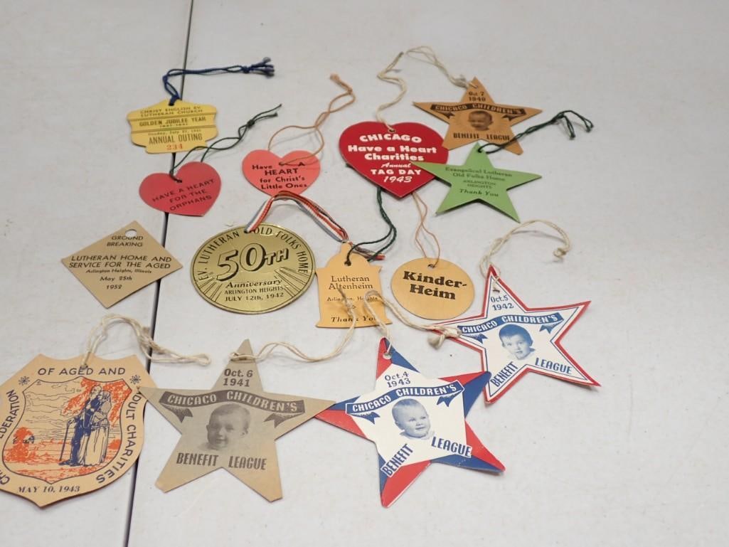 Lot of Vintage S 1940's Ephemera including Chicago Have a Heart Charities, Children's Benefit League (1 of 3)