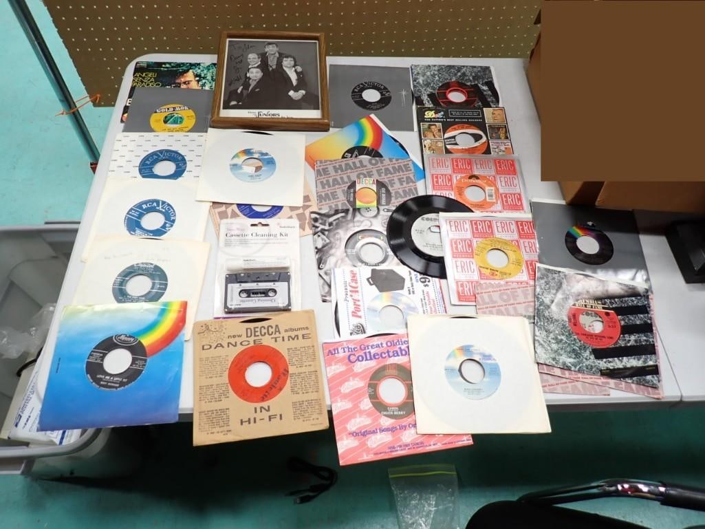 Vinyl 45 Records - assorted, Juniors Autographed Picture - No COA, etc (1 of 6)