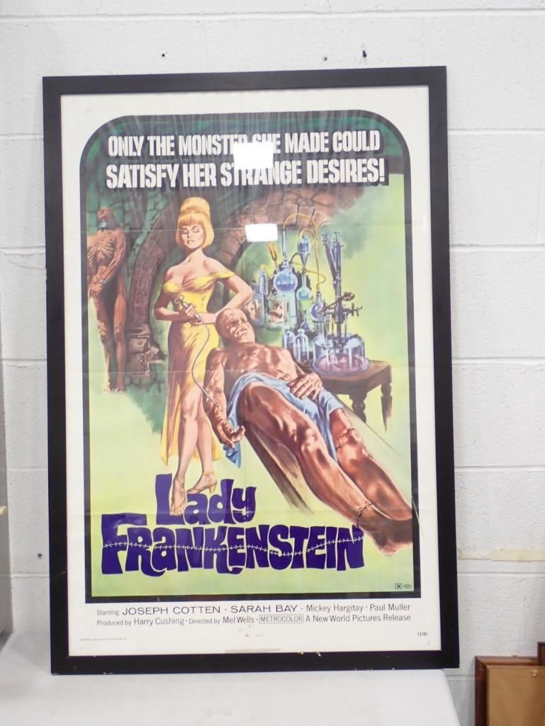 Vintage Framed Lady Frankenstein Movie Poster (1 of 4)