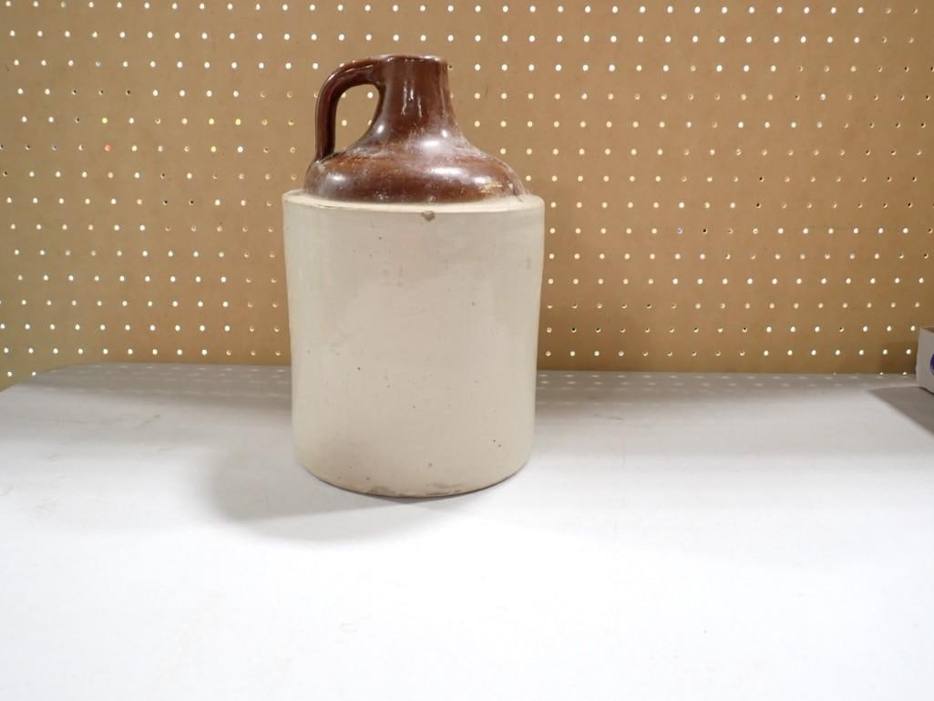 Small Stoneware Crock or Jug - roughly 12" tall - chip on the lip (1 of 4)