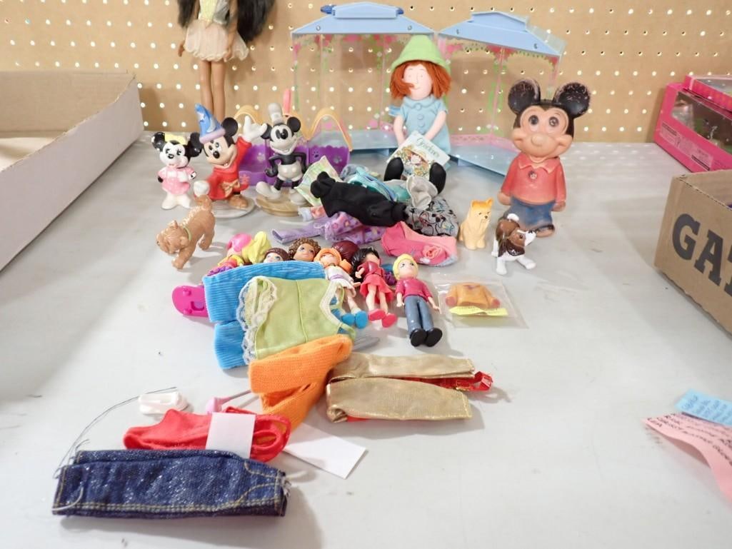 Doll and Figurine Lot including Walt Disney Mickey Mouse, Gabriella Singing Doll Mattel (1 of 7)