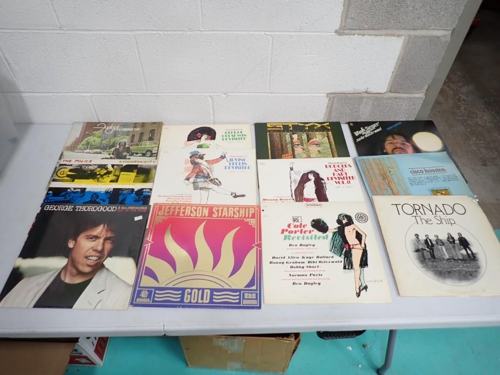 Vinyl Record Lot including George Thorogood, Jefferson Starship, Bob Segar, The Police, Foghat, Styx: Vinyl Record Lot including George Thorogood, Jefferson Starship, Bob Segar, The Police, Foghat, Styx, etc.