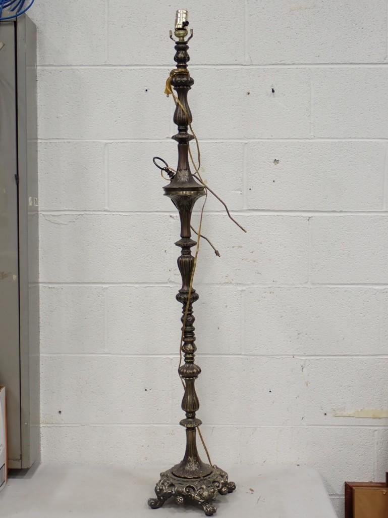 Vintage Brass Light Fixture stand - roughly 50" tall (1 of 4)