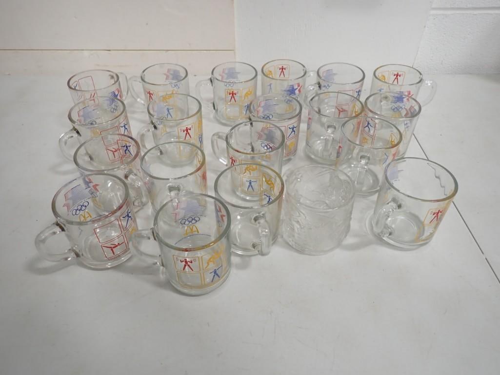 19 McDonald's 1984 Olympic Glass Mugs Plus 1 Batman Forever Riddler Mug (1 of 8)
