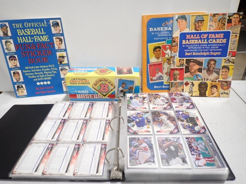1990 Bowman Sealed Set of Baseball Cards, Binder of Baseball Cards - More recent cards, (1 of 4)