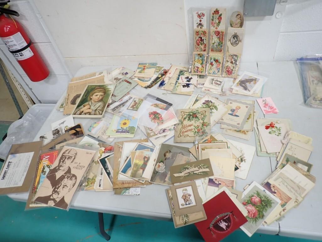 Ephemera Lot of Vintage and Antique Greeting Cards, etc: Ephemera Lot of Vintage and Antique Greeting Cards. etc