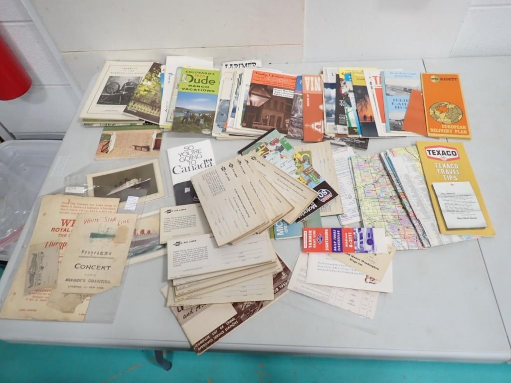 Vintage Tourism Pamphlets and Transportation Ephemera: Vintage Tourism Pamphlets and Transportation Ephemera
