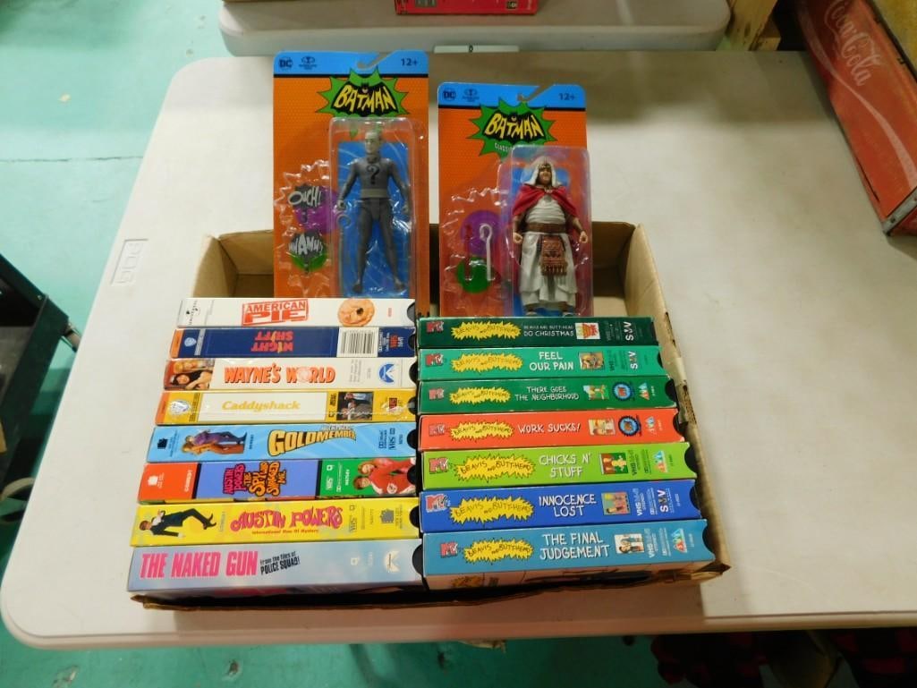 2 Mcfarlane Batman Figures Sealed on Card incl King Tut and the Riddler, VHS incl Beavis and Butthea (1 of 4)