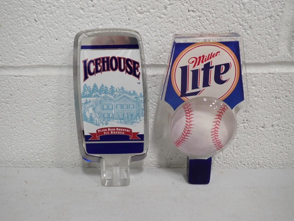 2 Beer Tap Handles incl icehouse and Miler Lite (1 of 5)