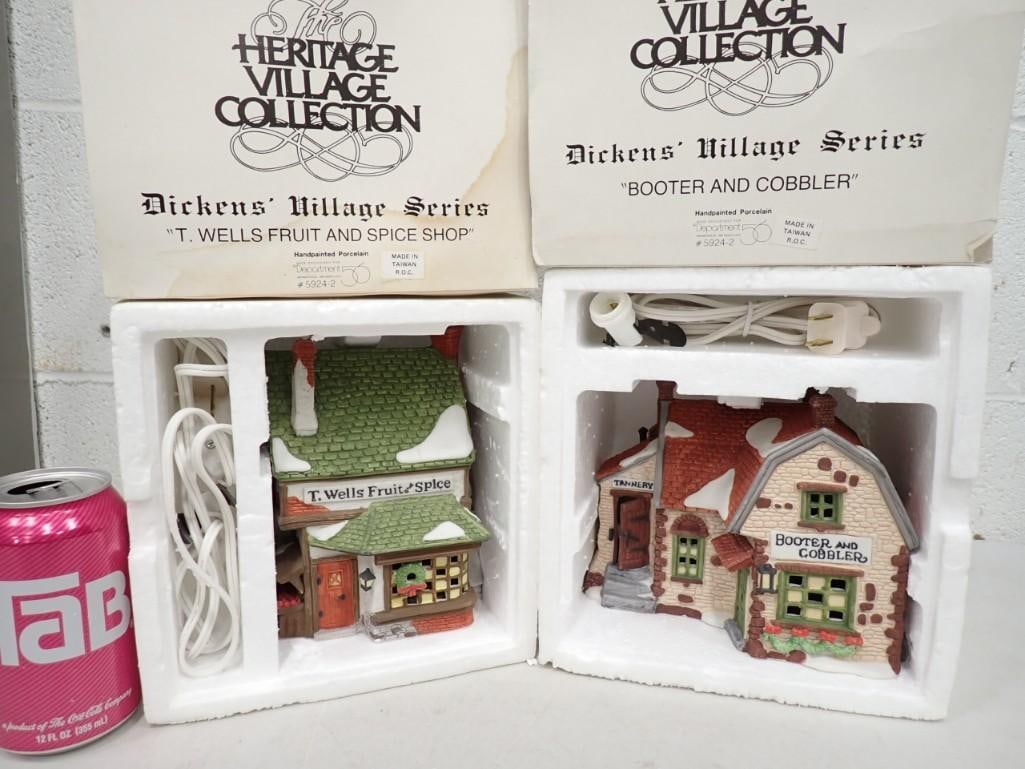2 Dept 56 Buildings incl T Wells Fruit and Spice Shop and Booter and Cobbler (1 of 11)