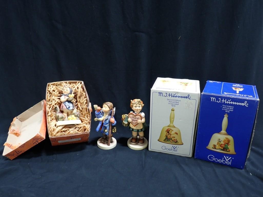 3 Goebel hummel Figurines and 2 Goebel Hummel Bells (1 of 11)