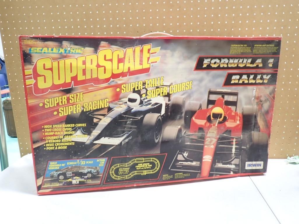 Sealed Scalextric SuperScale Formula 1 Rally Slot Car Set 1/32 Scale New Old Stock: Irwin Scalextric SuperScale Formula 1 Rally Slot Car Set 1/32 Scale New Old Stock Sealed in Box NOS