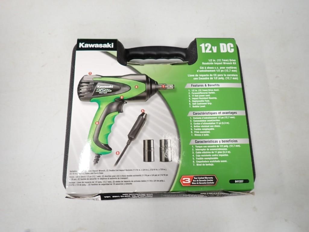 Kawasaki 12v DC 1/2 in Drive Roadside Impact Kit New in Box (1 of 3)
