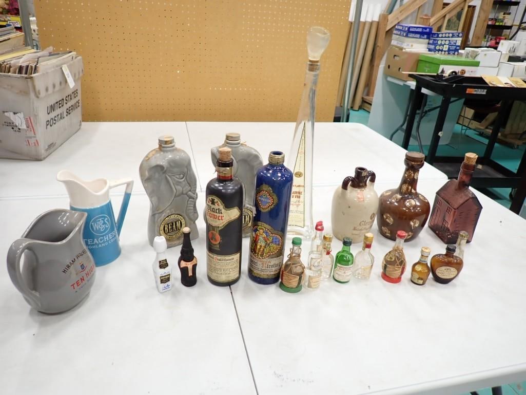 Vintage Decanters, Advertising Pitchers, Etc  EMPTY (1 of 10)