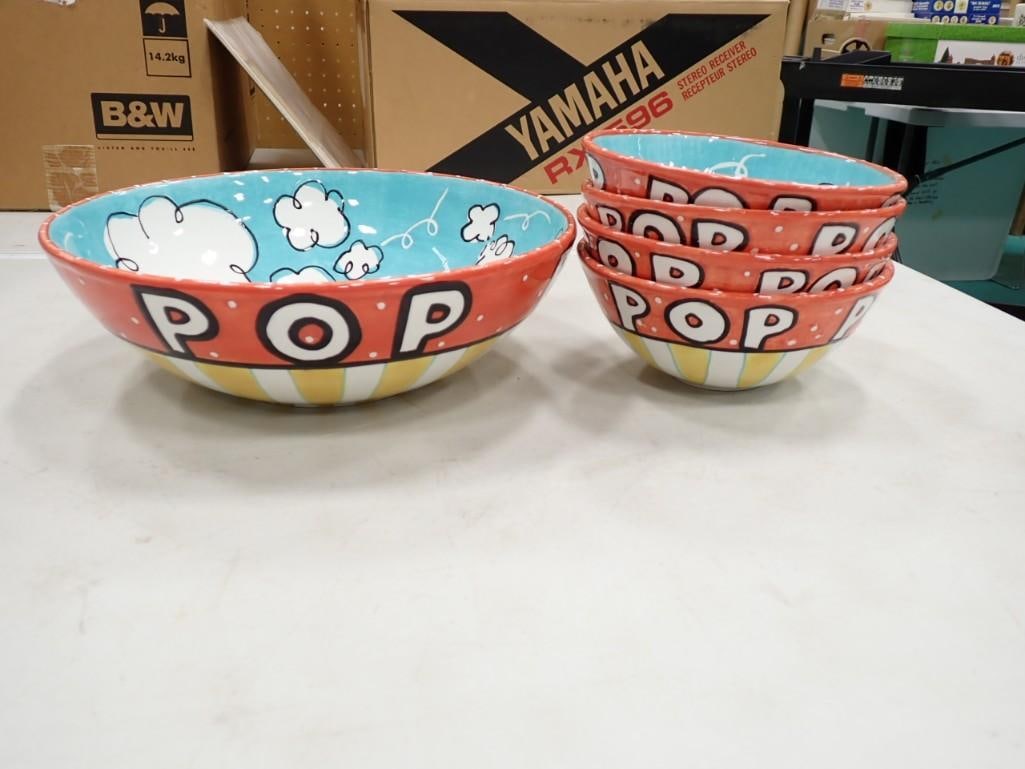 Joanne Delomba for Lotus Popcorn Set With Love, Joanne: Joanne Delomba for Lotus Popcorn Set With Love, Joanne . Includes larger popcorn serving bowl and 4 individual bowls