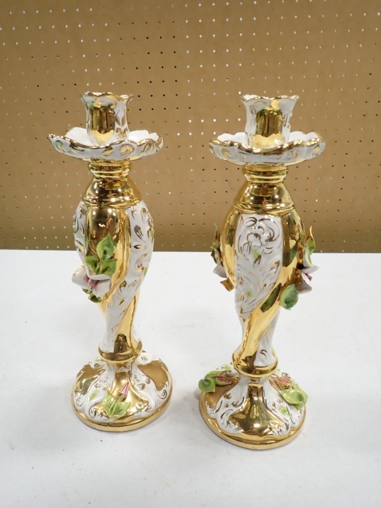 Pair of Capodimonte Candle Stick Holders (1 of 11)