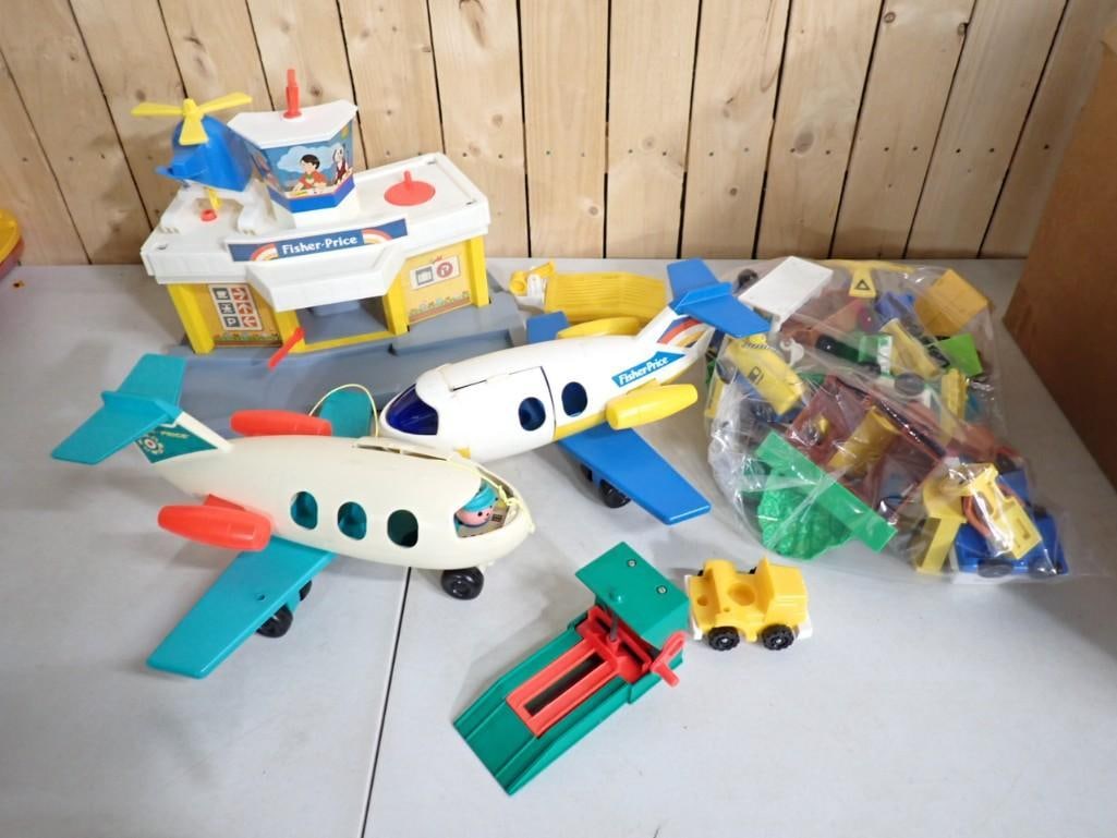 Fisher Price Toy Lot including the Airport, two planes, accessories, etc. (1 of 10)