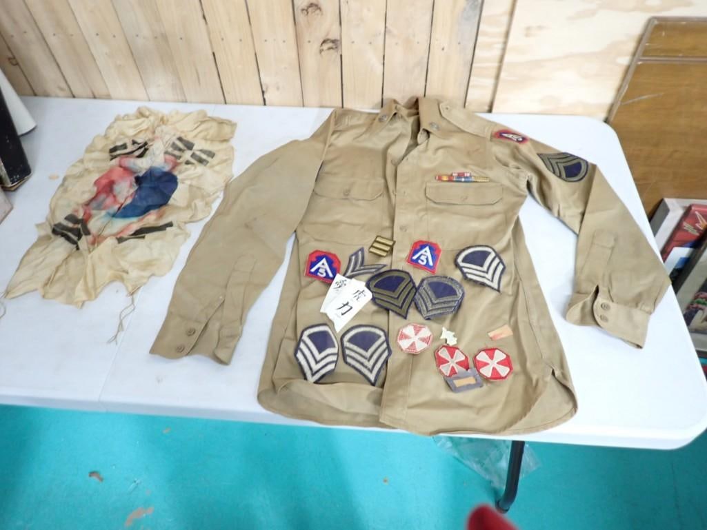 Vintage Military Uniform with some patches Possibly WWII (1 of 6)