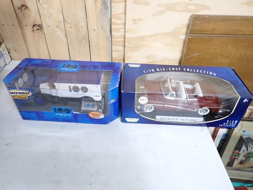 Matchbox Collectibles Ford Truck Die Cast New in Box and 1:18 Scale 1953 Buick Skylark Motor Max (1 of 6)