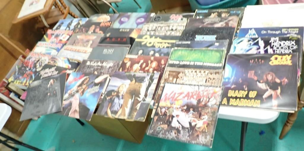 Huge Vinyl Record Lot including Iron Maiden, Motorhead, AC/DC, Aerosmith, Rush, Foghat, Scorpions, (1 of 8)