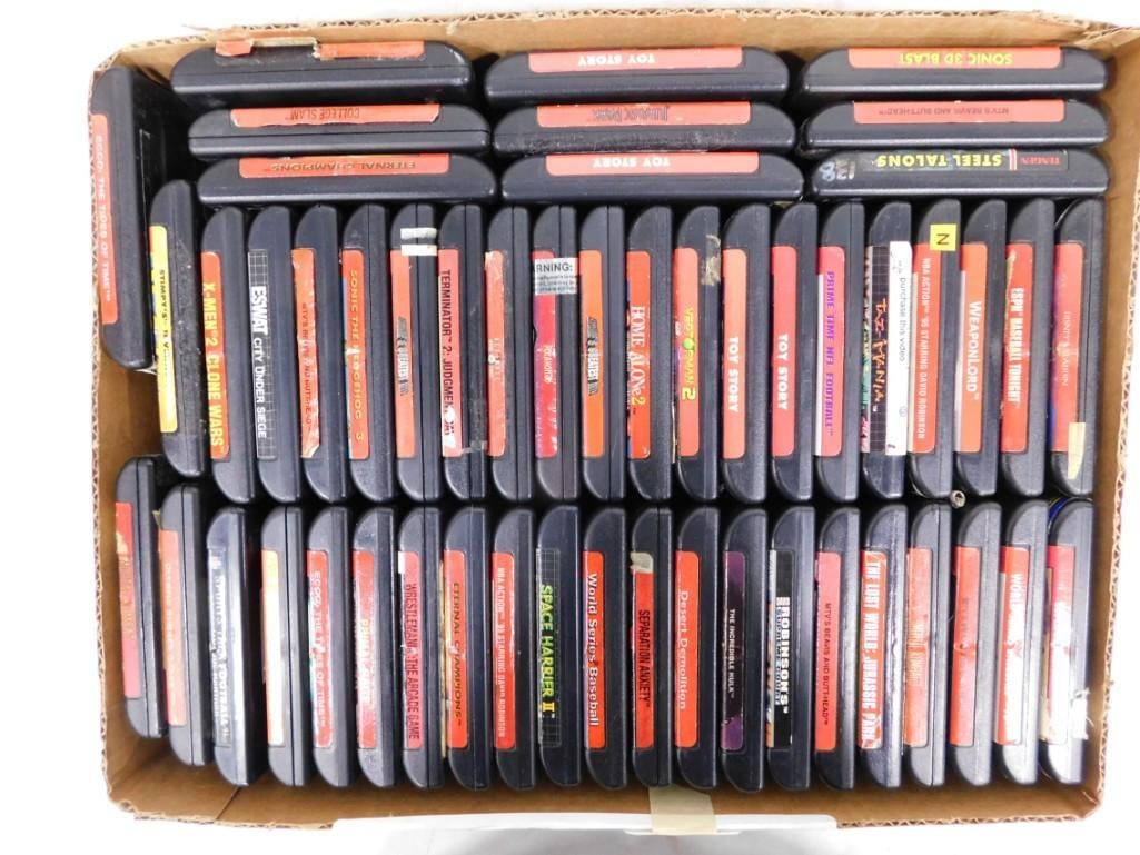 Large lot of 51 Sega Genesis Video Games including College Slam, Toy Story, Home Alone, X-Men 2, (1 of 4)
