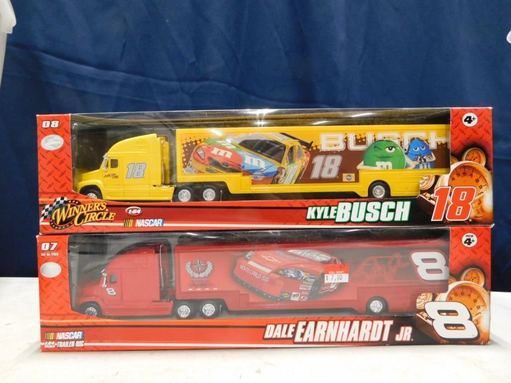 2 Nascar 1:64 Scale Winners Circle Trucks incl Kyle Busch M&Ms and Dale Earnhardt Jr (1 of 4)