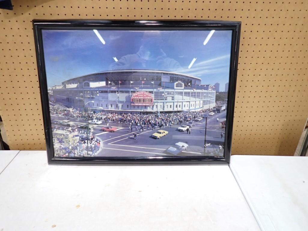 Framed Wrigley Field 1980's Picture (1 of 6)