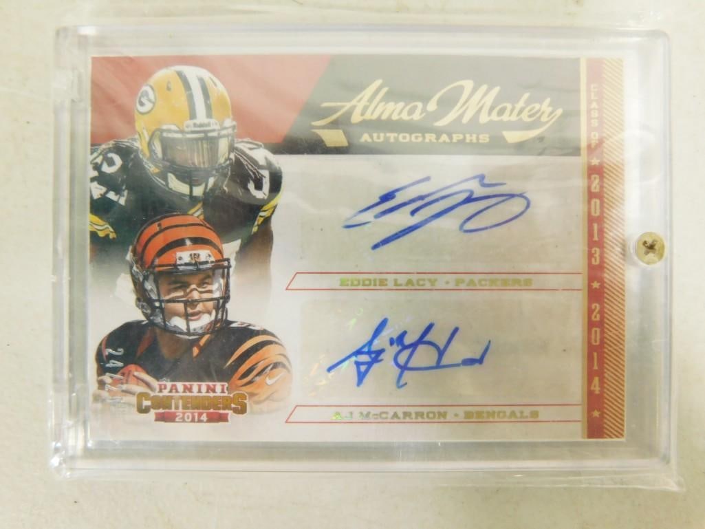 2014 Panini Contenders Alma Mater Dual Autographs A.J. McCarron Eddie Lacy Numbered 24/25: 2014 Panini Contenders Alma Mater Dual Autographs A.J. McCarron Eddie Lacy Numbered 24/25