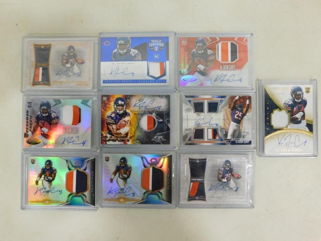 10 Kadeem Carey Autograph Patch Rookie Cards: 10 Kadeem Carey Autograph Patch Rookie Cards