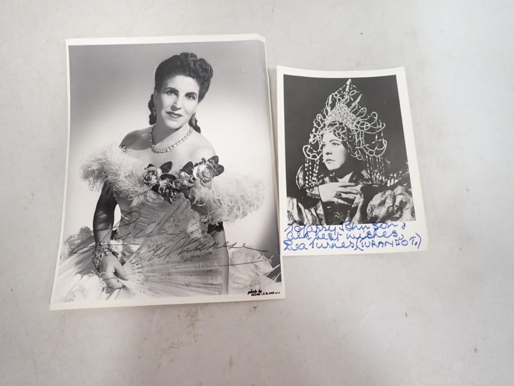 Signed Opera Photographs: Licia Albanese (1909-2014) and Eva Turner (1892-1990) (1 of 5)