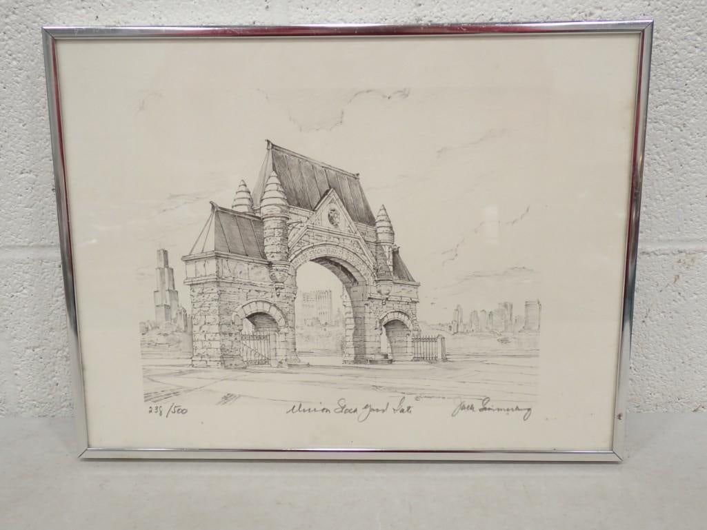Jack Simmerling (American, 1935-2013) The Union Stock Yard Gate, Lithograph (1 of 5)