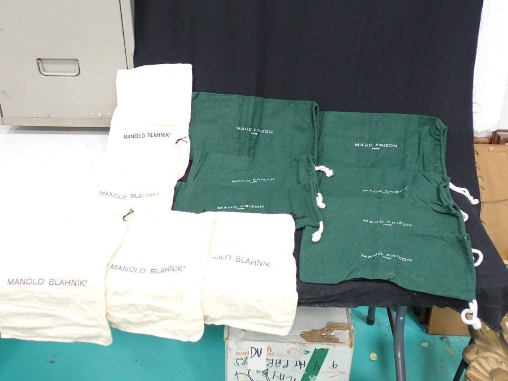 Designer Dustbags incl 5 Manolo Blahnik and 7 Maud Frizon Paris: Designer Dustbags incl 5 Manolo Blahnik and 7 Maud Frizon Paris