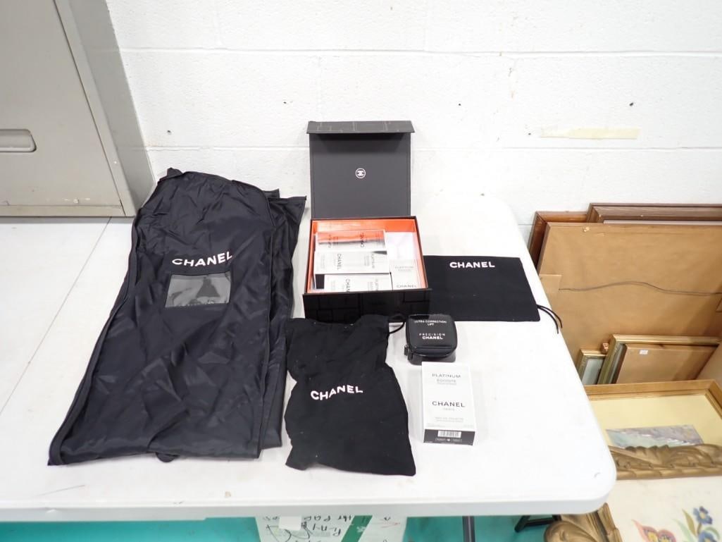 Group of Chanel incl 2 Dustbags, 1 Garment Bag, 1 Allure Box, 4 Empty Bottles of Chanel Platinum (1 of 6)