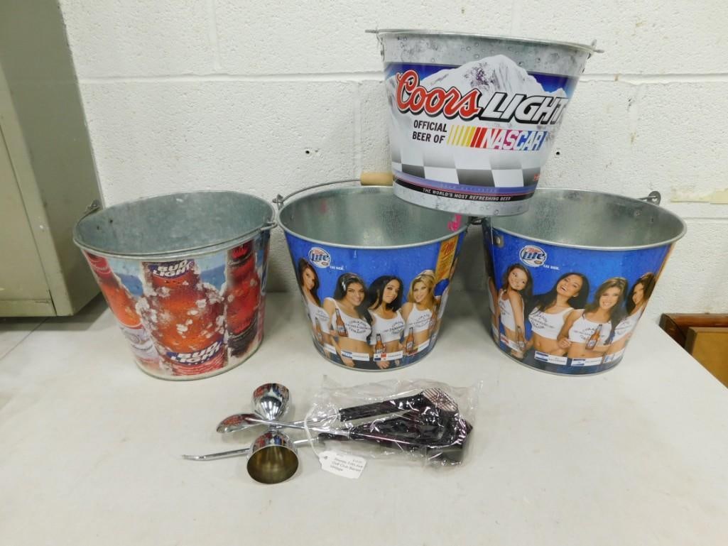 Bar Lot incl Bar Tools and 4 Bar Buckets: Bar Lot incl Bar Tools and 4 Bar Buckets