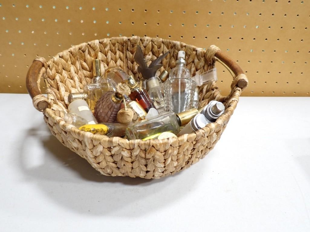 Basket full of Vintage Perfumes, Cologne, etc. including Obsession, etc. (1 of 8)